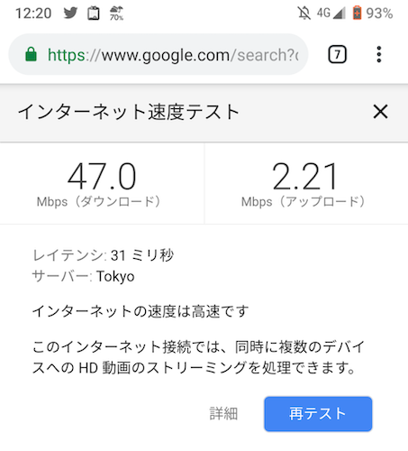 UQモバイル　通信速度