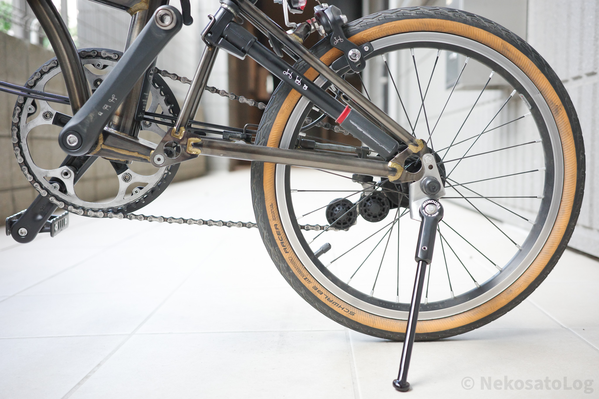 【K】BROMPTON ブロンプトン MINOURA ミノウラ Amazon | ミノウラ ブロンプトン用キックスタンド (日本製